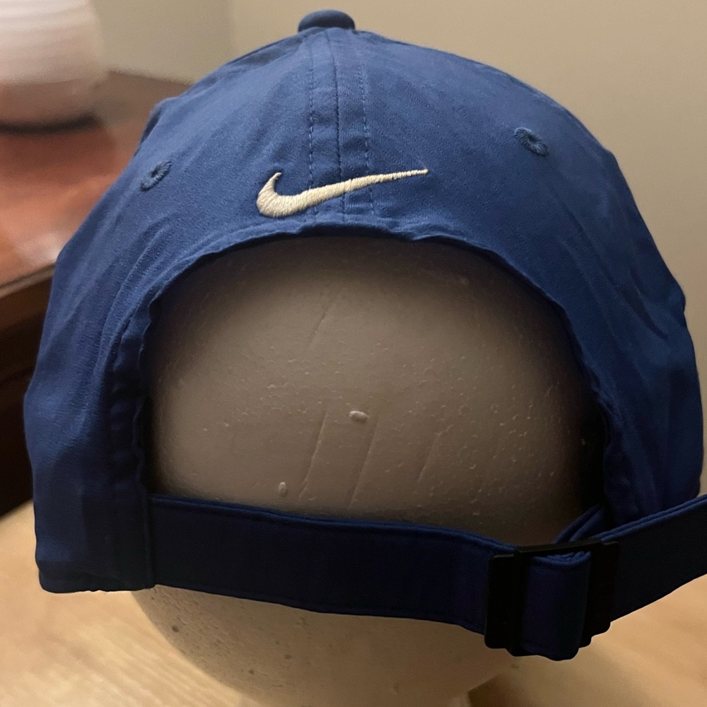 Nike Dri Fit Legacy 91 Hat Blue Cap Adjustable Center Swoosh Logo Golf - Picture 3 of 8
